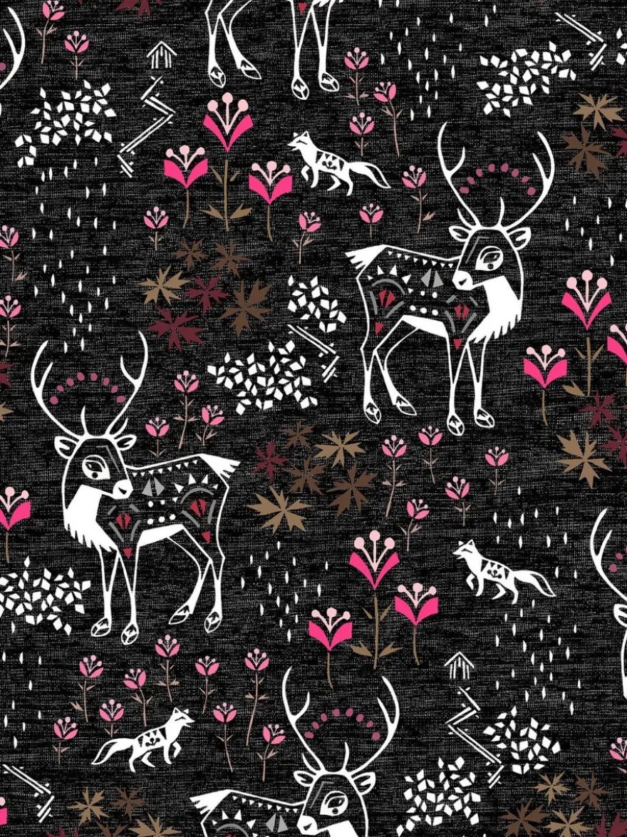 HELGAtunika (Porojen poluilla musta / pinkki trikoo)