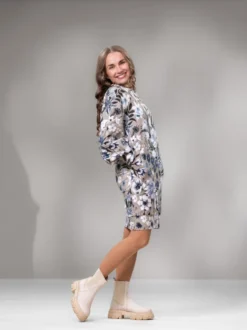 HILMAmekko (Ritarinkannus vaaleansininen / greige joustocollege)