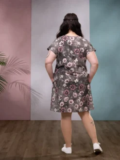 KESÄmekko (Suklaakosmos ruskea / roosa trikoo)