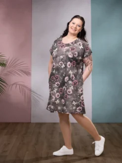 KESÄmekko (Suklaakosmos ruskea / roosa trikoo)