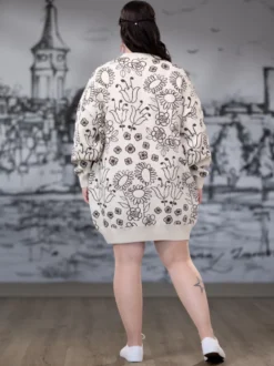 NEULEtunika (Mummola beige / ruskea puuvilla)