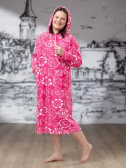 SAUNAtakki (Kukkaniitty pinkki joustofrotee)