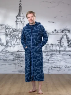 SAUNAtakki miesten (Lohen nappasin sininen joustofrotee)