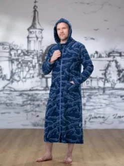 SAUNAtakki miesten (Lohen nappasin sininen joustofrotee)