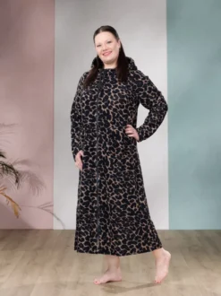 SAUNAtakki pitkä (Kesyttämätön musta / beige joustofrotee)