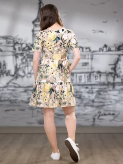 SUVImekko (Kuningatarkukka keltainen / beige trikoo)