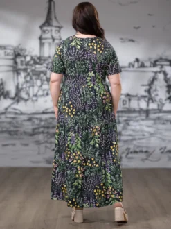 SUVImekko maxi (Yrttipuutarha musta / lila / keltainen trikoo)