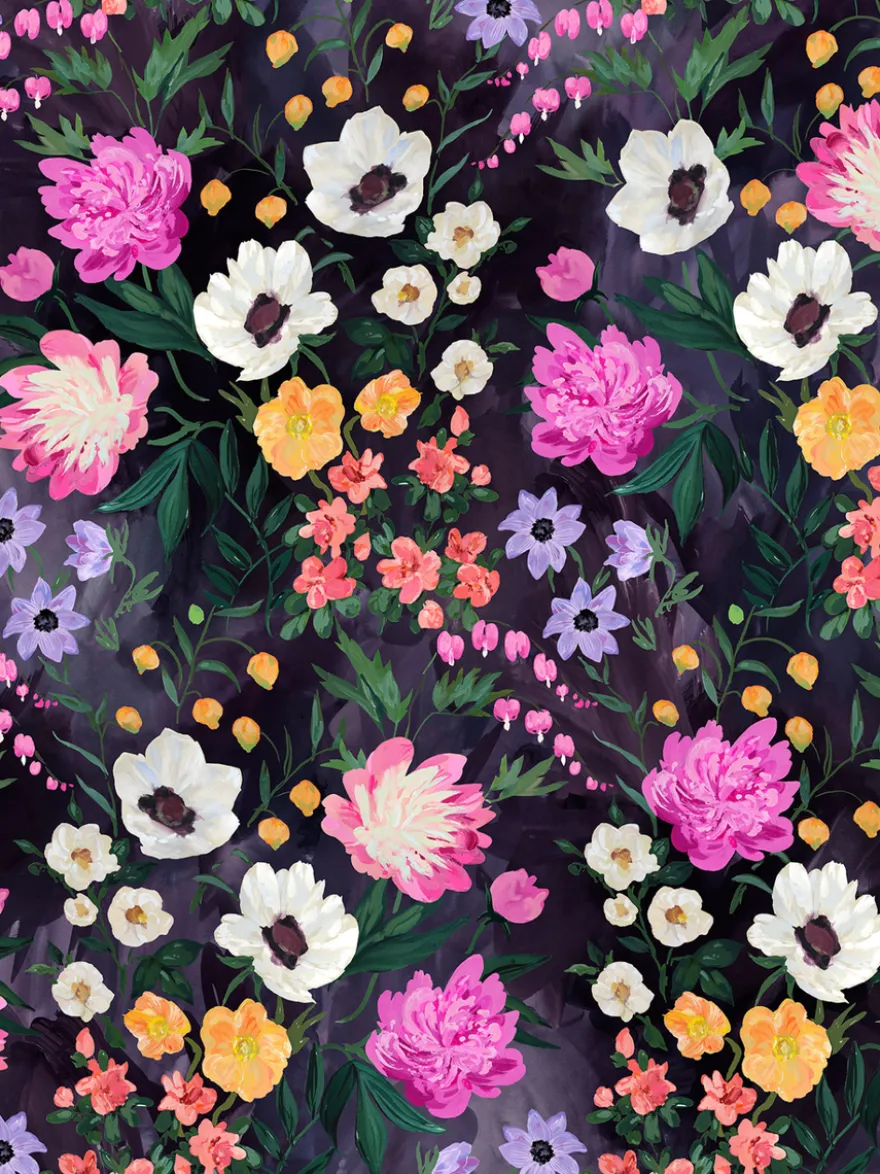 YHDESSÄmekko (Kuningatarkukka muste / fuksia trikoo)