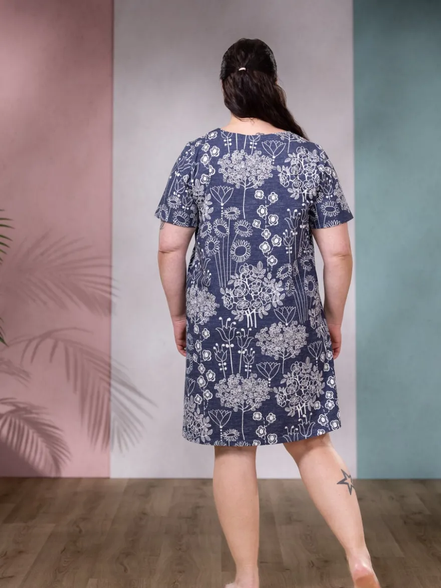 YÖmekko lyhyt helma (Mummola yönsininen trikoo)